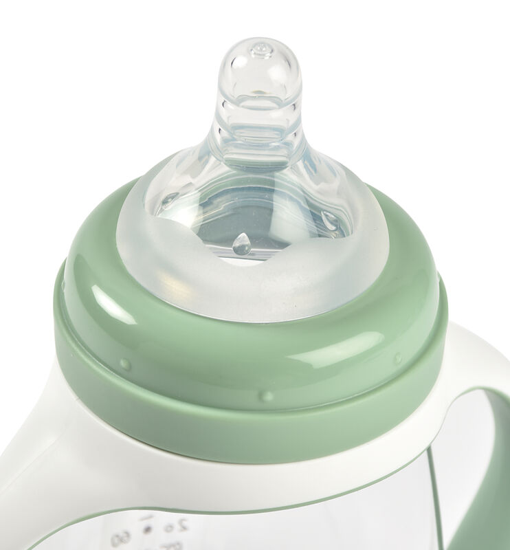 Béaba - Biberon d'apprentissage 2 en 1  - 210 ml - vert sauge