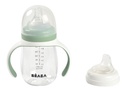 Béaba - Biberon d'apprentissage 2 en 1  - 210 ml - vert sauge