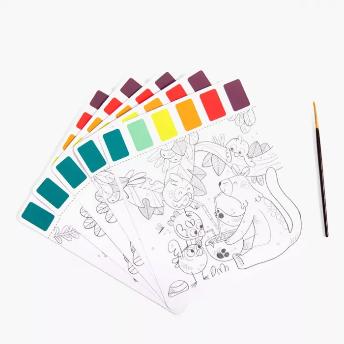 Moulin Roty - Dans la jungle , peinture palette magique 
