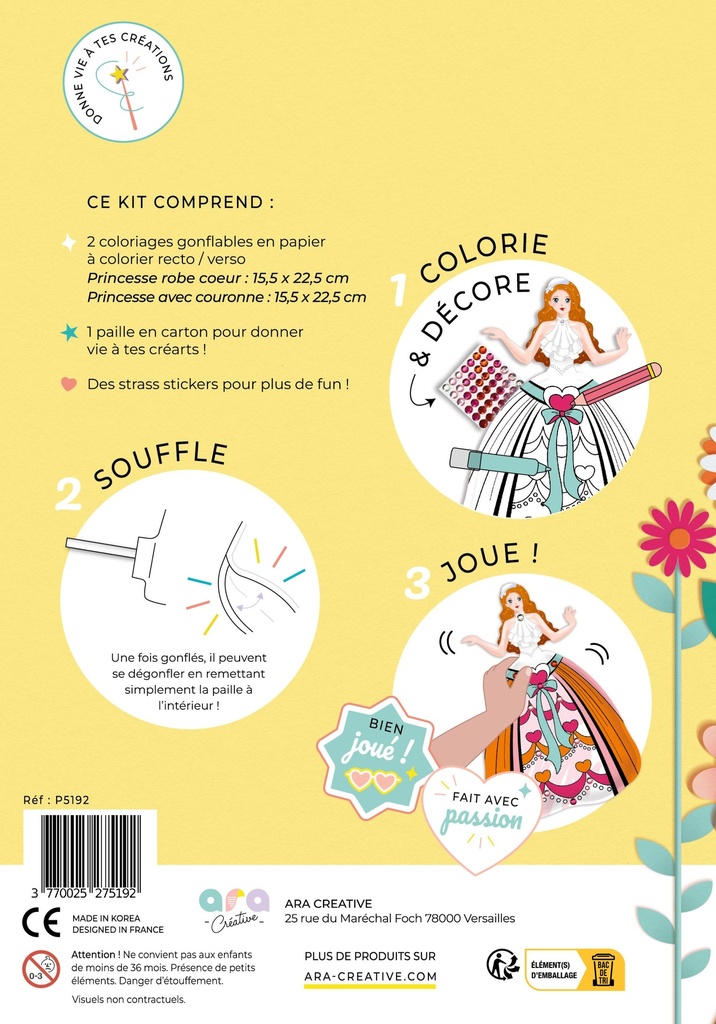 COLORIAGE PRINCESSES + STRASS