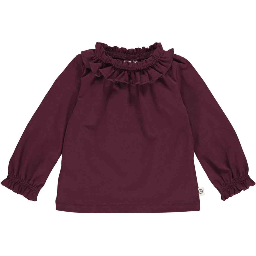 Müsli by Green Cotton - T-shirt longues manches bordeaux  (0-3 mois)