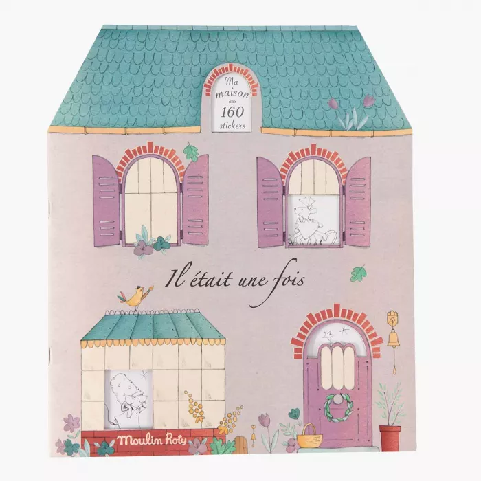 Moulin Roty - Il était une fois , cahier de coloriage avec stickers 