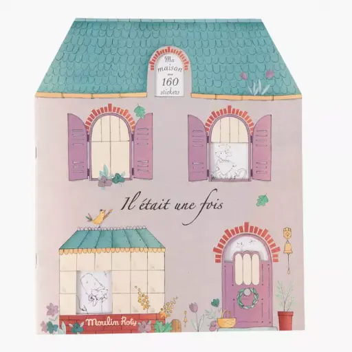 Moulin Roty - Il était une fois , cahier de coloriage avec stickers 