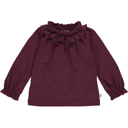 Müsli by Green Cotton - T-shirt longues manches bordeaux 