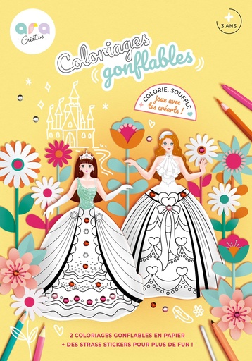 Ara Créative - COLORIAGE PRINCESSES + STRASS